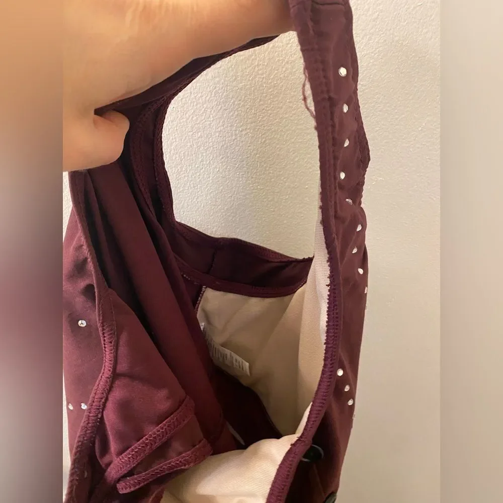 WEISSMAN Dance Costume menswear Take On Me 15754 burgundy vest jumpsuit SA adult